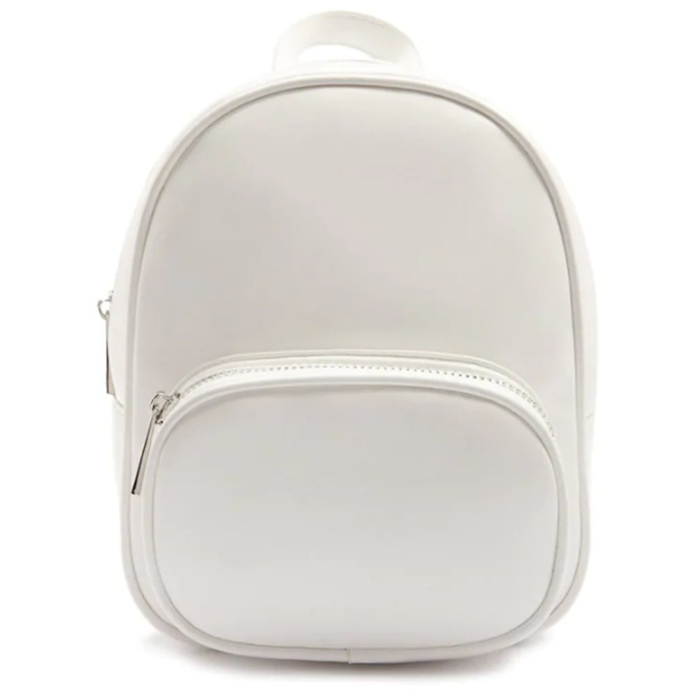 Forever 21 Mini Faux Leather White Back pack